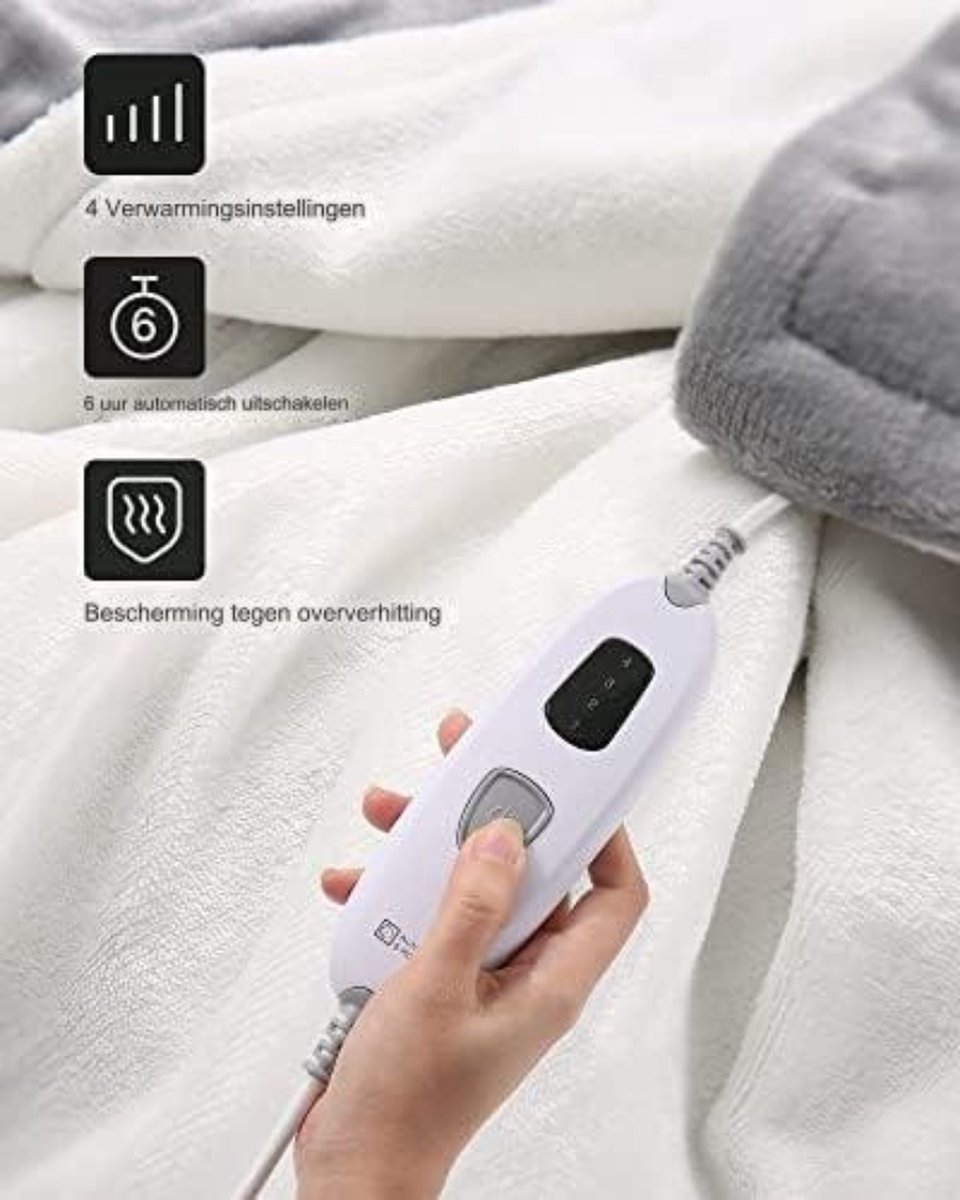 Beurer Elektrische Onderdeken Premium - Elektrische Deken 1 Persoons 19892 Cm Hoeslakenvorm 2 X 9 Warmtestanden 2 Warmtezones Snelle Opwarming Eco Control Anti Huisstofmijtprogramma Bss Beurer Safety System Wasbaar