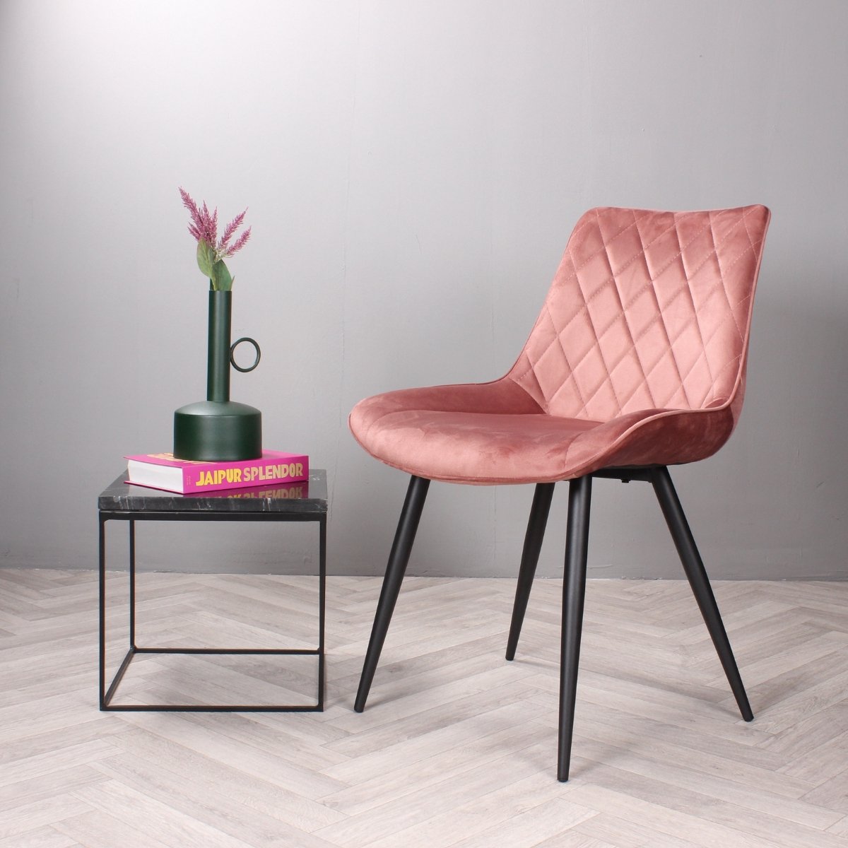 DS4U - Benito 3.0 eetkamerstoel velours - roze