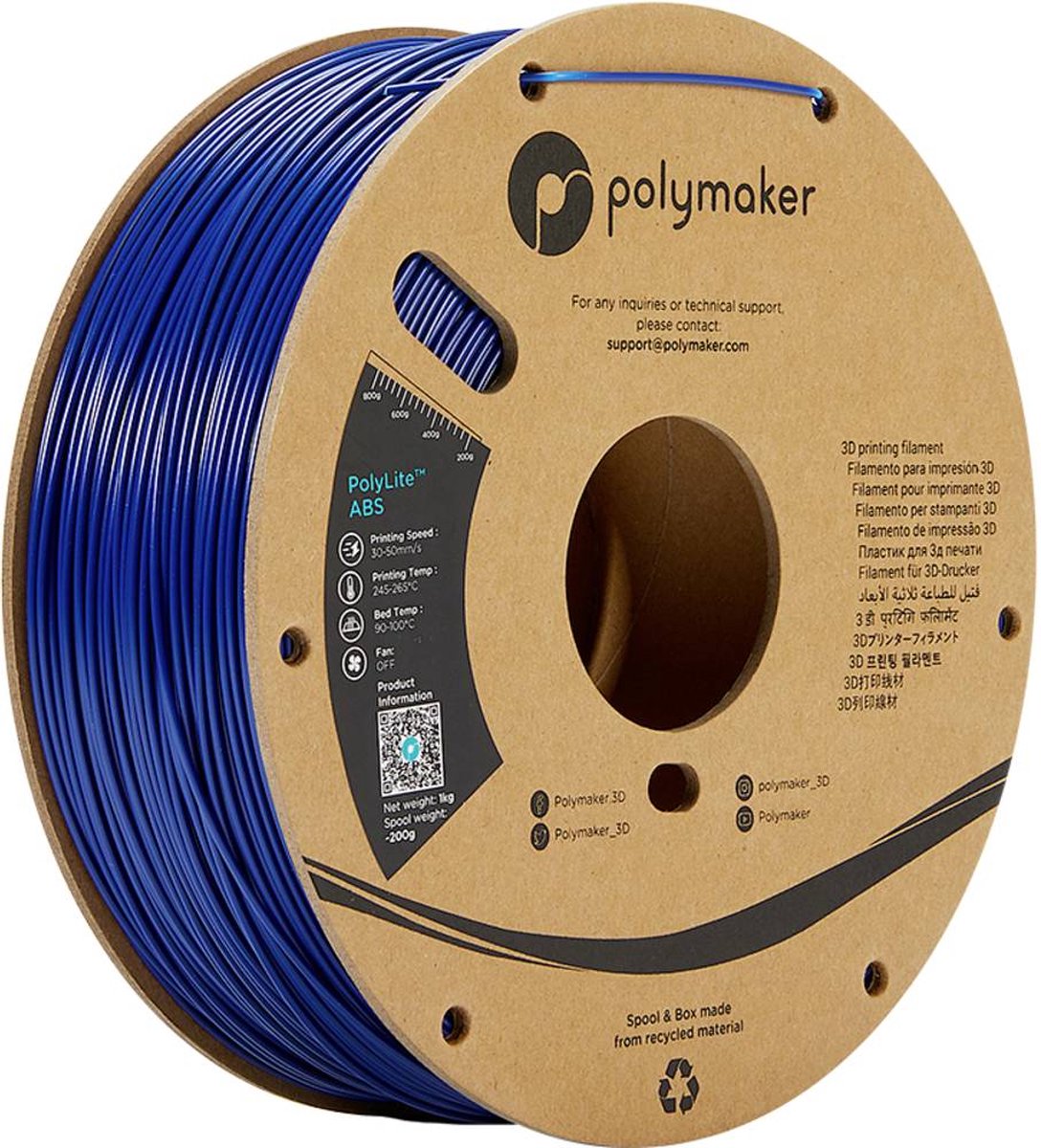 Polymaker PE01017 PolyLite Filament ABS kunststof Geurarm 2.85 mm 1000 g Blauw 1 stuk(s)