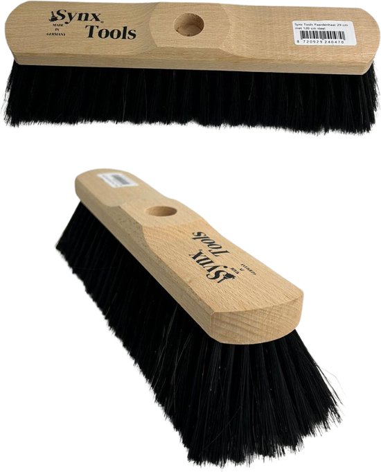 Synx Tools Binnenbezem Paardenhaar 29cm - Zachte Bezems - Bezem - Bezems - Kamerveger - Zaalveger / Zachte Besem - Binnen Bezem - Veger - zonder steel van Synx Tools — afbeelding 2