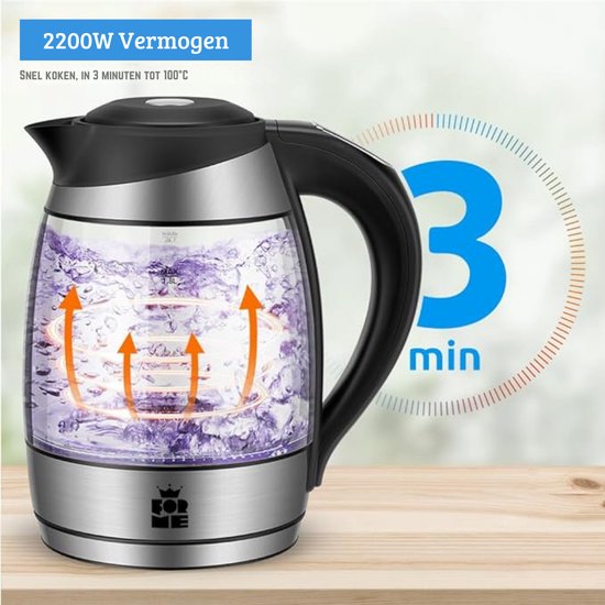 Concept RK4067 - Waterkoker met temperatuurregeling, 1,7 l, 2200 W/230