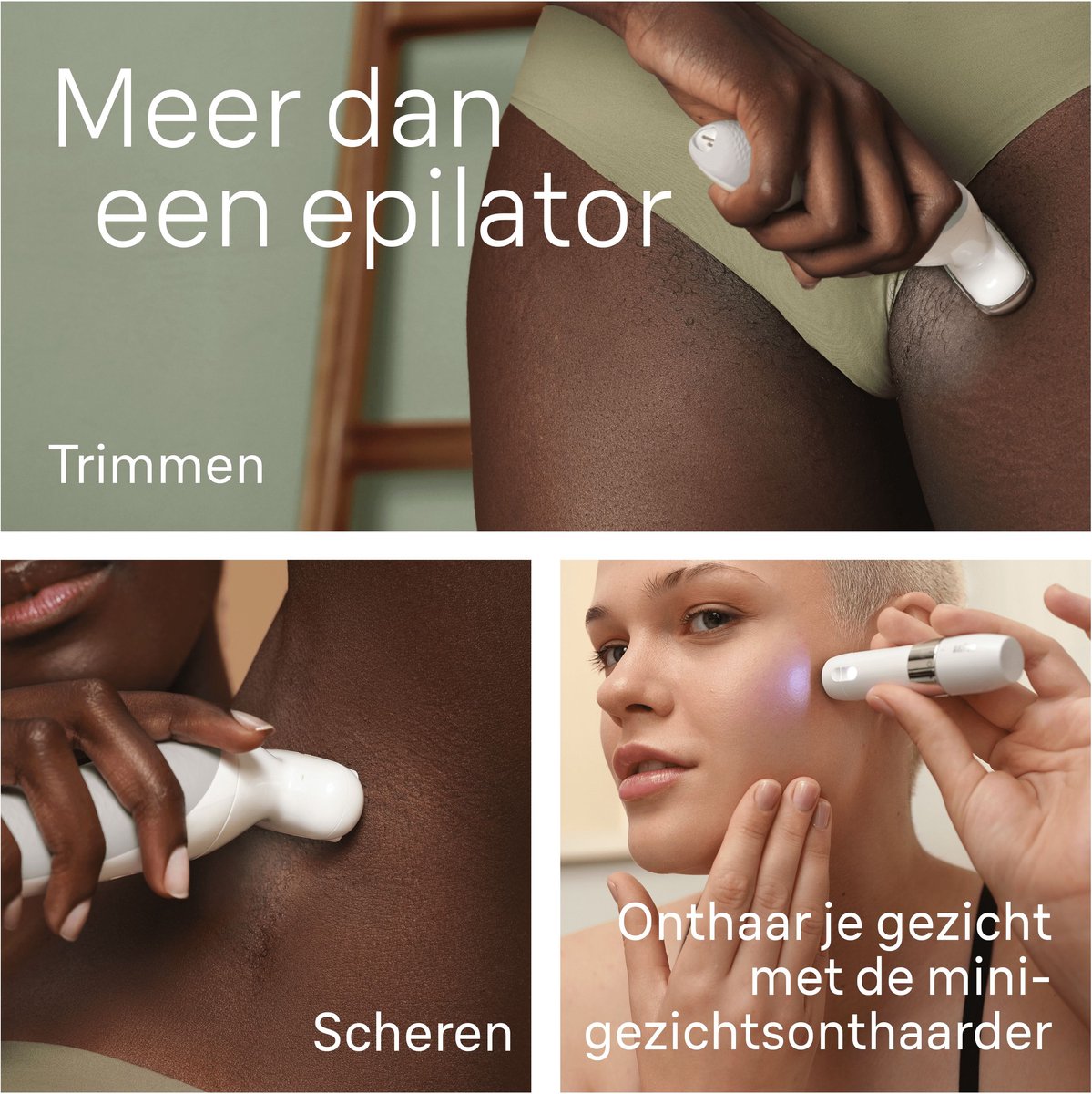 Braun Silk·épil 9 9-341 - Epilator met Ladyshave opzetstuk - Wit/Zilver thumbnail 6