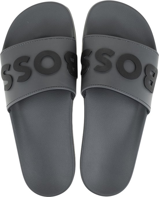 Hugo Boss slippers big logo grijs - 41