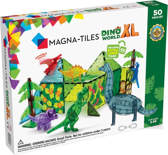 Magna Tiles - Dino World XL Set - Magnetisch Speelgoed 50 stuks