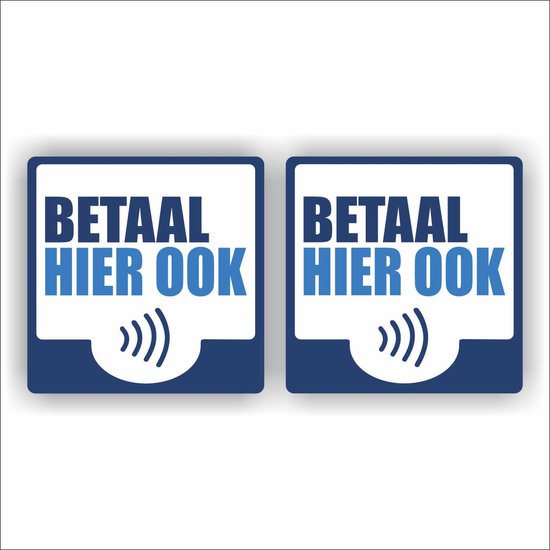 Betaal hier ook contactloos sticker set | bol