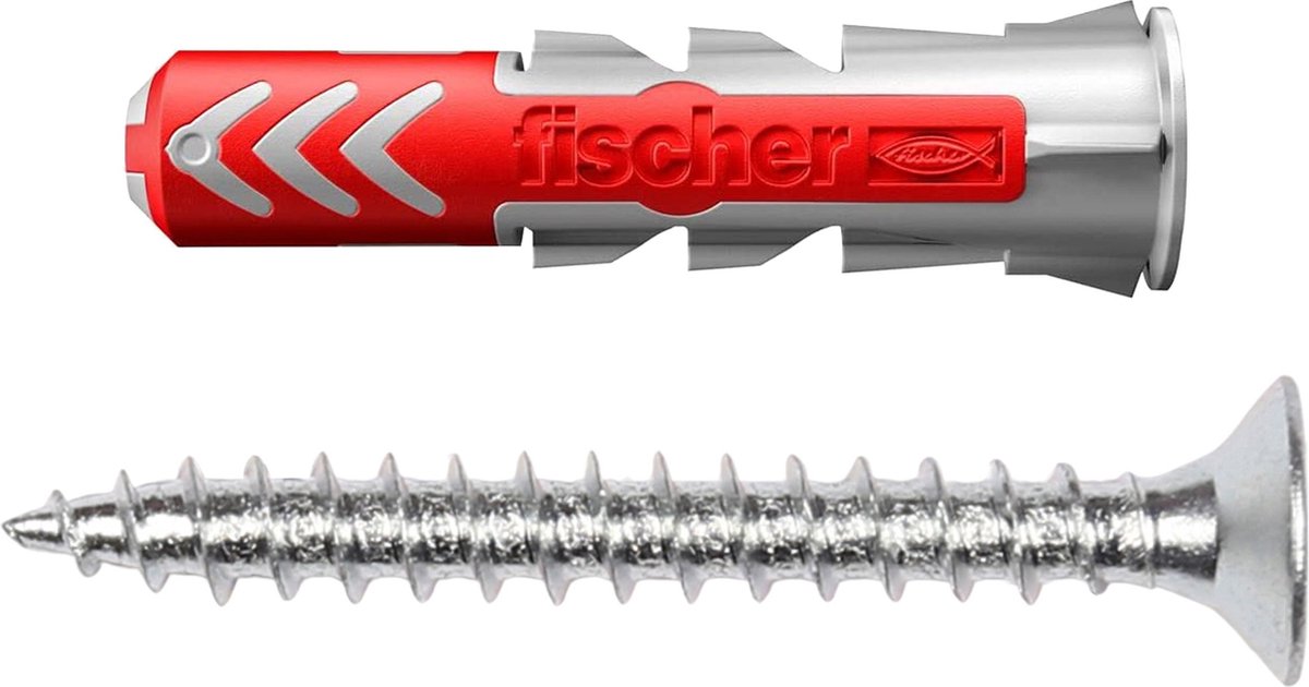 Conische schroeven met volledige draad 4,5x40 mm + 6x30 mm Fischer DuoPower pluggen 50st - PRODUKT