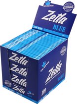 Papiers à rouler | Flux | Zetla Blue King Size Large | Feuilles à rouler longues | 100 paquets