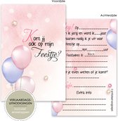 BCI015 - 8 uitnodigingen inclusief enveloppen - Uitnodiging verjaardag - Uitnodiging meisje - Feestje - Uitnodigingskaarten - Uitnodigingen kinderfeestje meisje - Uitnodigingen kinderfeestje - Kinderuitnodigingen - kinderfeestje - invulkaarten