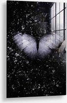 Wallfield™ - Butterfly Art I | Peinture sur verre | Verre trempé | 80 x 120 cm | Système de suspension magnétique