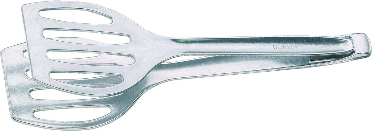 Dubbele voedseldraaier/keuken- en barbecuetang, zilver