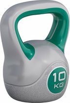 Gorilla Sports Kettlebell Trendy - Kunststof - 10 kg - Grijs - Groen