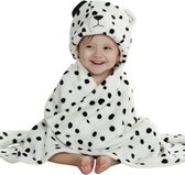 BoefieBoef Luipaard 2-in-1 Fleece Badcape & Wikkeldeken voor Baby's/Peuters met Dierencapuchon: Warm, Zacht & Comfortabel - Ideaal als Kraamcadeau – Wit