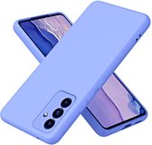 Solid hoesje Geschikt voor: Samsung Galaxy A13 4G Soft Touch Liquid Silicone Flexible TPU Rubber - Blauw/Paars