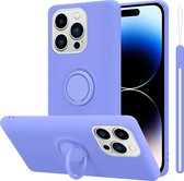 Coque Cadorabo pour Apple iPhone 14 PRO MAX en VIOLET CLAIR LIQUIDE - Coque de protection en silicone TPU souple avec anneau