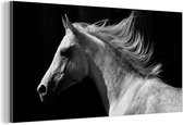 Wanddecoratie Metaal - Aluminium Schilderij Industrieel - Paarden - Dieren - Portret - 40x20 cm - Dibond - Foto op aluminium - Industriële muurdecoratie - Voor de woonkamer/slaapkamer
