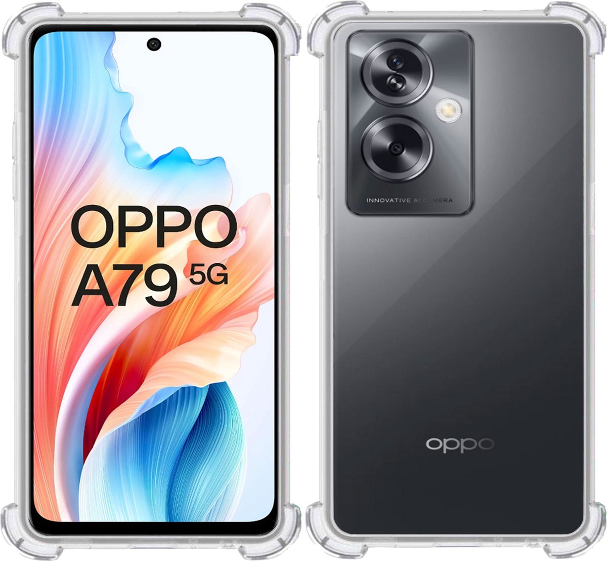 Hoesje geschikt voor OPPO A79 5G – Extreme Shock Case – Cover Transparant
