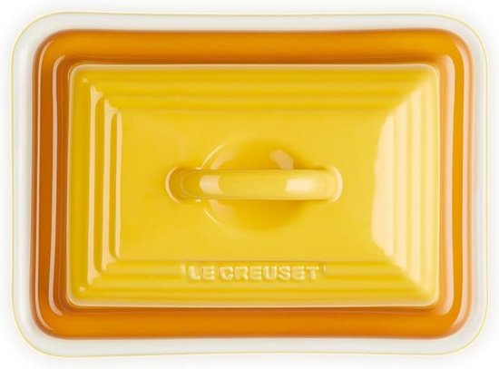 LE CREUSET Botervloot van aardewerk, 900 gram, 17 x 12, 5 x 9 cm, flint