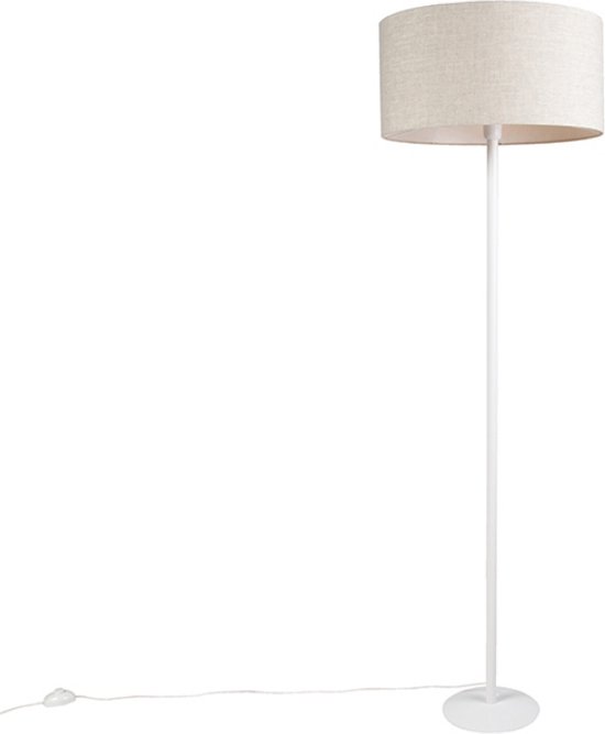 QAZQA simplo - Moderne Vloerlamp | Staande Lamp - 1 lichts - H 1630 mm - Crème - Woonkamer | Slaapkamer | Keuken