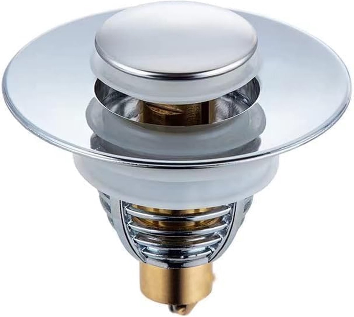 Goedkoopste Roestvrijstalen spoelafdekking, universele, geurbestendige gootsteenafvoer met siliconen afdichting en douchekap met anti-klompingsfilter (32-42 mm