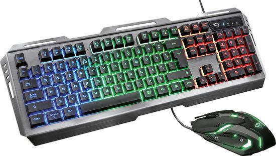 Trust GXT 845 Tural - Gaming Toetsenbord & Muis - QWERTY / Zwart