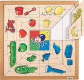 Educo Spinsorteerpuzzel Kleuren - Houten speelgoed - Houten puzzel - Educatief speelgoed - Kinderspeelgoed - 17 stukjes - 40x40