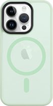 iPhone 14 Pro Hoesje - Tactical MagForce Hyperstealth - Geschikt voor magsafe Strand groen