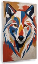 Tableau loup - Décoration murale chambre - Tableau moderne - Tableaux modernes - Acrylique - Décoration murale chambre - 80 x 120 cm 5mm