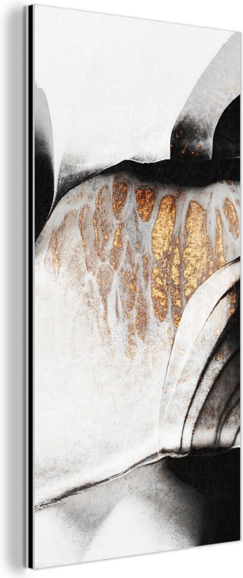 Décoration murale Métal - Aluminium Peinture Industrielle - Goud - Abstrait - Design - 80x160 cm - Dibond - Photo sur aluminium - Décoration murale industrielle - Pour le salon / chambre