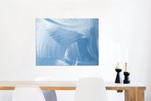 Wanddecoratie Metaal - Aluminium Schilderij Industrieel - Acrylverf - Blauw - Design - 80x60 cm - Dibond - Foto op aluminium - Industriële muurdecoratie - Voor de woonkamer/slaapkamer