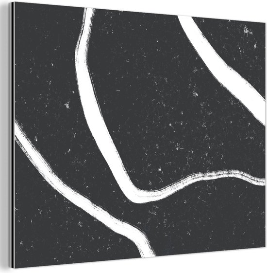 Décoration murale Métal - Peinture Aluminium Industriel - Ligne - Minimalisme - Design - 80x60 cm - Dibond - Photo sur aluminium - Décoration murale industrielle - Pour le salon/chambre
