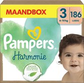 Couches Pampers Harmonie - Taille 3 (6kg-10kg) - 186 Couches - Boîte mensuelle
