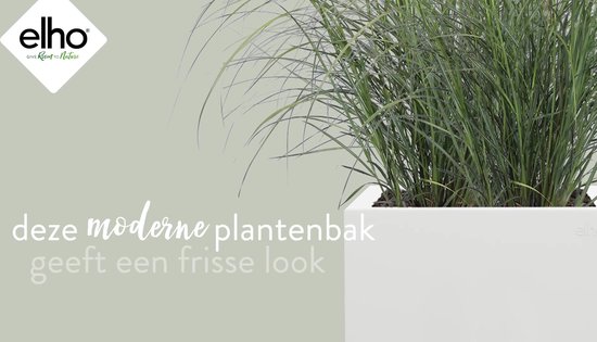 Elho Vivo Next Lang 60 - Plantenbak voor Binnen & Buiten Rechthoekig - 100% Gerecycled Plastic - L 59.0 x H 29.2 cm - Living black