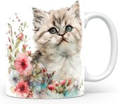 Mok met Persian Kat Beker voor koffie of tas voor thee, cadeau voor dierenliefhebbers, moeder, vader, collega, vriend, vriendin, kantoor