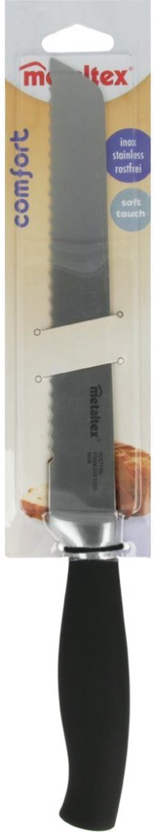 Metaltex Comfort Broodmes 33 Cm Zwart/Rvs
