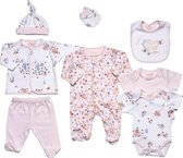 Just Too Cute - 8-delige Baby Kledingset - Geschenkset - Layette - Flowers & Butterflies - Newborn - 56/62
