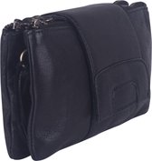 Bag2Bag model Erice kleur black Clutch en als schoudertasje te gebruiken