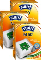 3-pack Swirl M50 stofzuigerzakken - 12 stuks + 3 filters - Geschikt voor Miele FJM - Complete C1 - Compact C1 - Compact C2 - S4 - S6