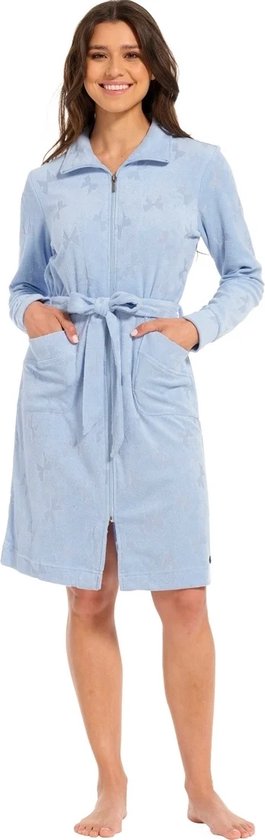 Robe de chambre Pastunette femme - bleu clair avec fermeture éclair - 71241-424-8/509 - taille M