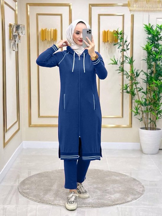 Survêtement long pour hijab costume islamique Survêtement officiel Survêtement femme Survêtement femme Set Merk MMH Set Fashion Survêtement décontracté Vêtements pour femmes - 44
