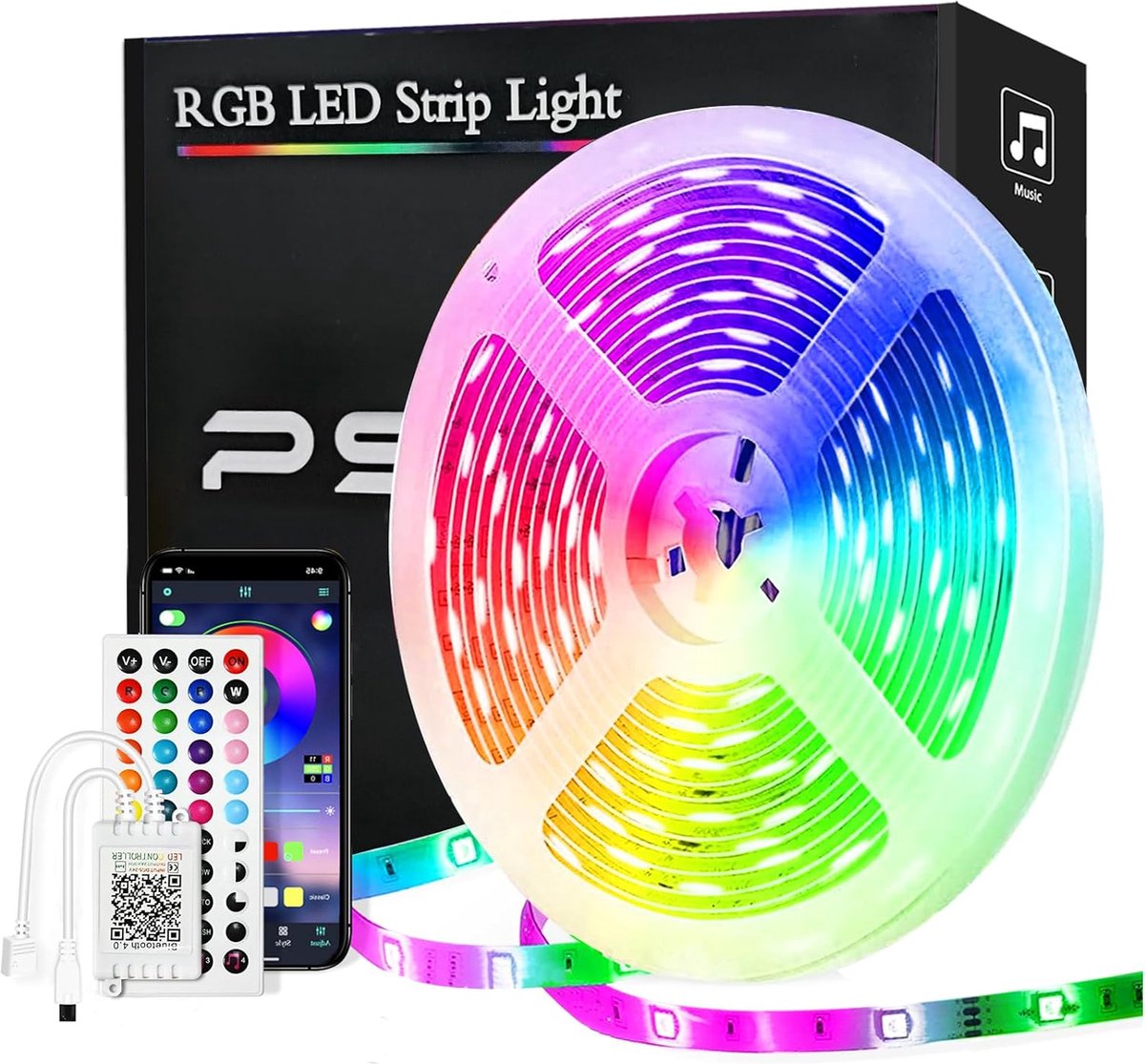 TV Achtergrondverlichting met Geluidssynchronisatie voor Sfeervolle Decoratie - Bestuurbaar voor Slaapkamer - RGB LED Strip met Afstandsbediening