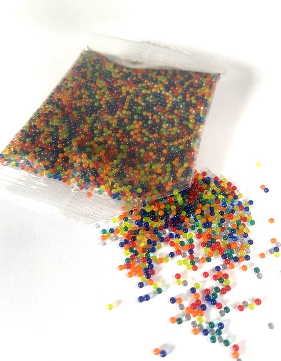 Boules - 10 000 pièces - 7-8 mm - Mix de couleurs - Orbeez - Boules absorbant l'eau - Boules d'eau - Boules de gel Transparent - Perles d'eau - Perles d'eau