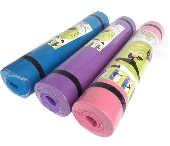 Fitnessmat - Yogamat - Sportmat - 173x60x0.6 cm - Antislip - Thuisfitness - Fitness - Sport - Paars van Avento — afbeelding 5