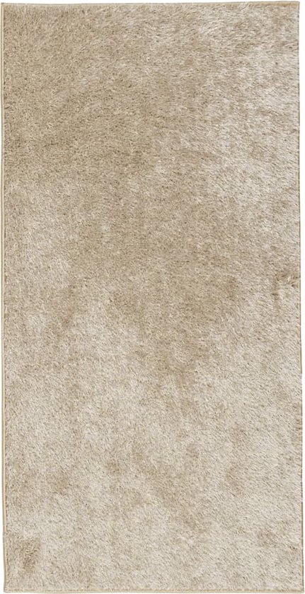 vidaXL-Vloerkleed-ISTAN-hoogpolig-glanzend-100x200-cm-beige