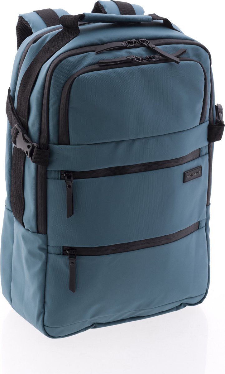 Vogart Camper Waterproof Laptoprugzak - 15 inch - Petrol Blauw