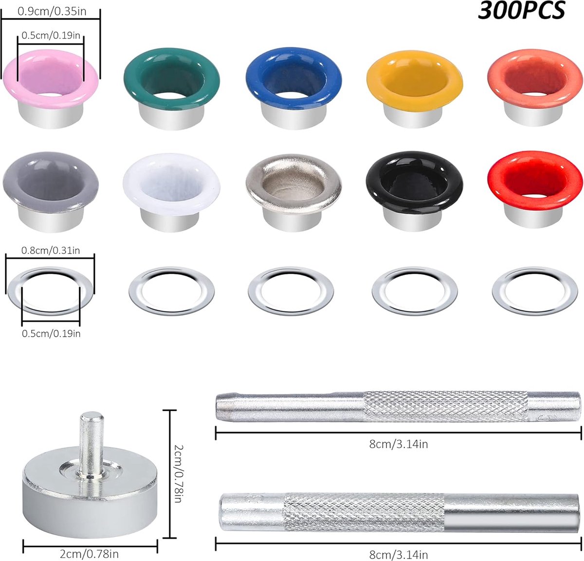 Oogjeskit 701 Stuks - Metalen Oogjes 5mm Met Gereedschapsset Voor Schoenen, Tassen & Kleding