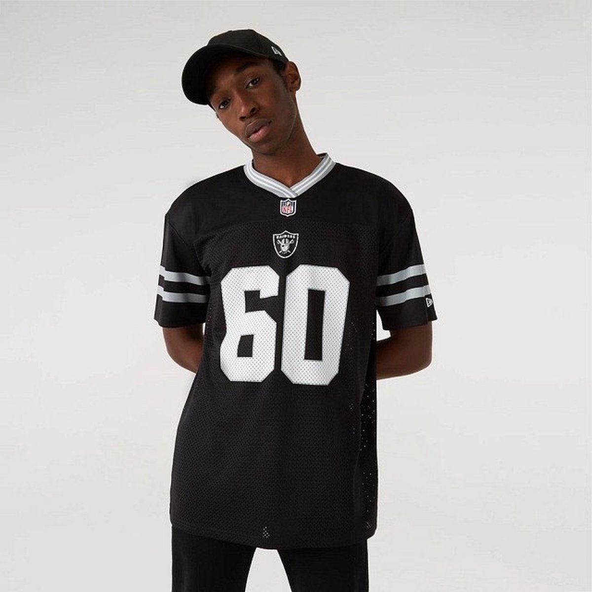 New Era Nfl Mesh Las Vegas Raiders T-shirt Met Korte Mouwen L Man Zwart