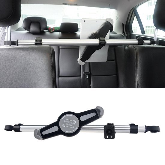 Support de tablette - Appui-tête de voiture - Support de tablette pour siège arrière de voiture - Universel - Extensible - 7 à 10,5 pouces - Aluminium