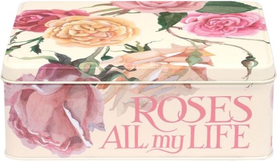 Foto: Emma bridgewater bewaarblik roses all my life roze blik rechthoek 19 5 x 15 4 x 7 5 cm