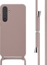iMoshion Hoesje Geschikt voor Samsung Galaxy A35 Hoesje Met Koord - iMoshion Siliconen hoesje met koord - roze
