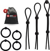 Quick Relief Rope Bondage™ - Cockring - Set van 7 - Penis ring - Cockring voor Mannen - Penisring voor Mannen en Koppels – Seks Toys – Seksspeeltjes – Verstelbaar - Eikelring